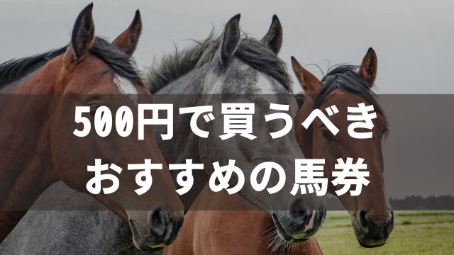 500円で買うべきおすすめの馬券