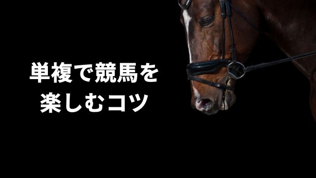 単複で競馬を楽しむコツ