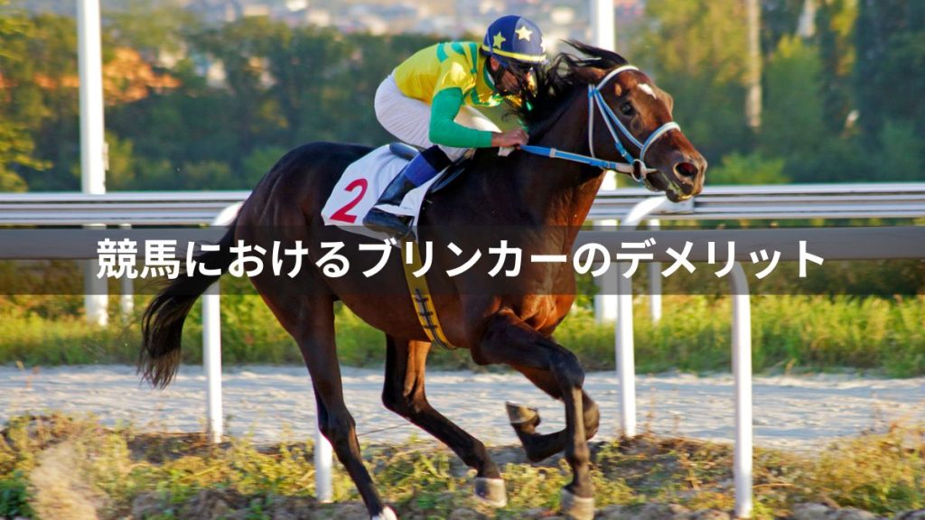競馬におけるブリンカーのデメリット