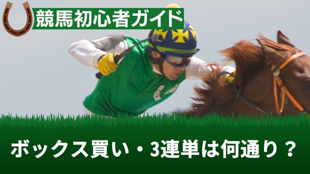 【競馬】ボックス買い・3連単は何通り？組み合わせ数と計算方法を解説
