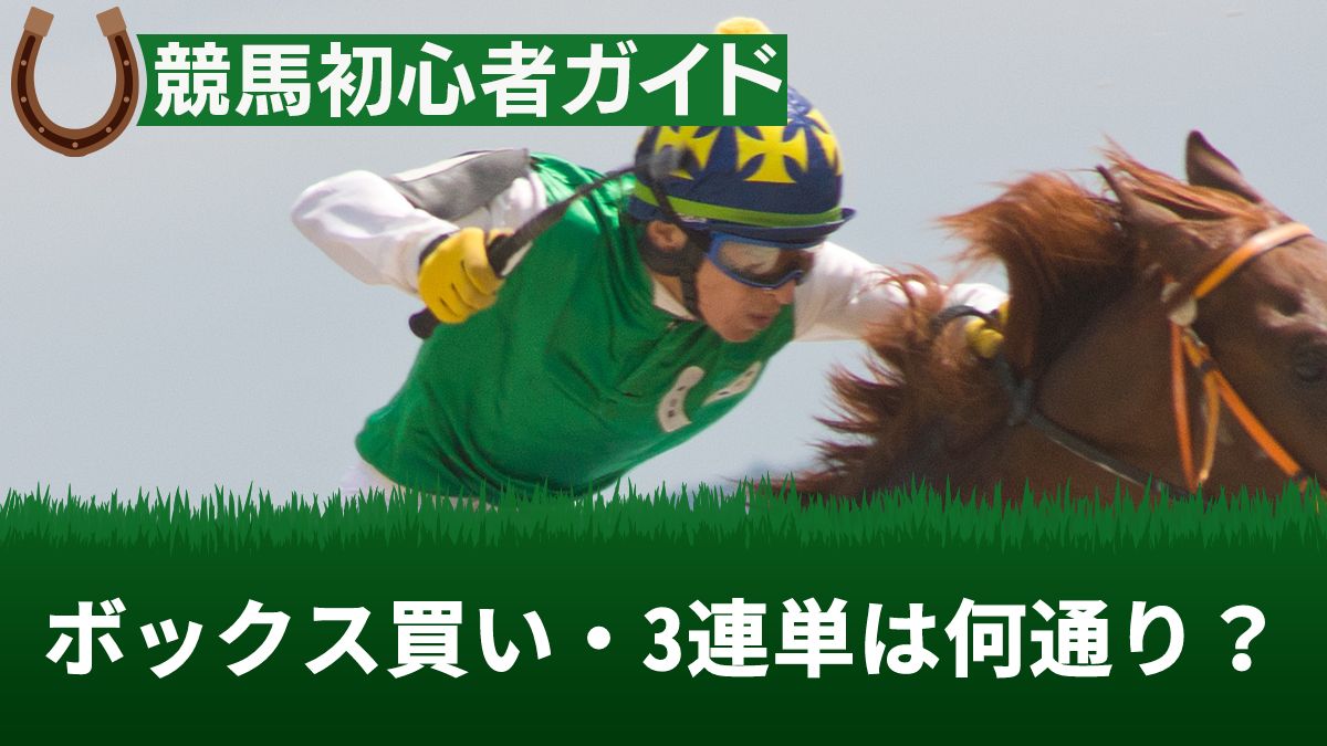 【競馬】ボックス買い・3連単は何通り？組み合わせ数と計算方法を解説