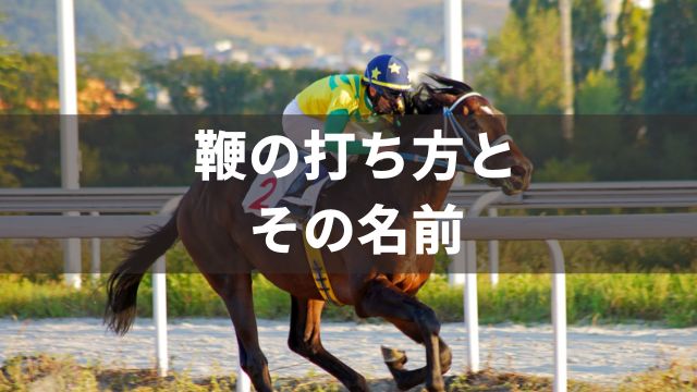 競馬における鞭の打ち方とその名前