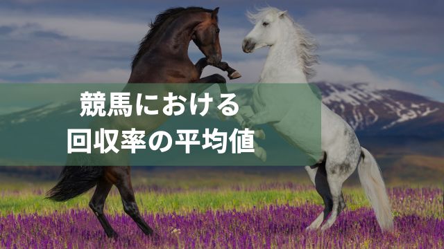競馬における回収率の平均値
