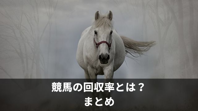 競馬の回収率とは?まとめ